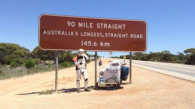 Stormtrooper Walking Across Australia (Not Yet Killed By Spiders)