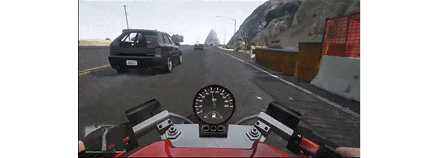 GTA V’s First-Person Driving In Chaotic GIFs