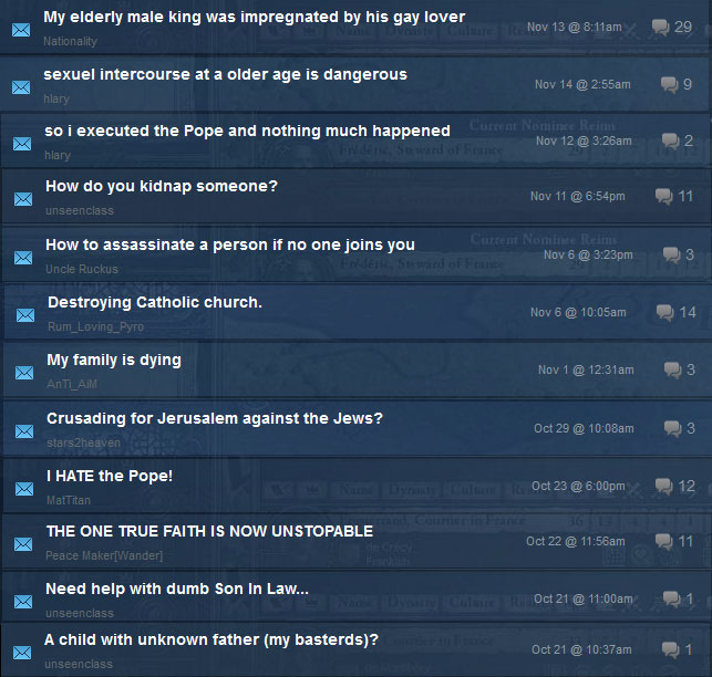 PC Game Has The Funniest Out-Of-Context Forum Topics