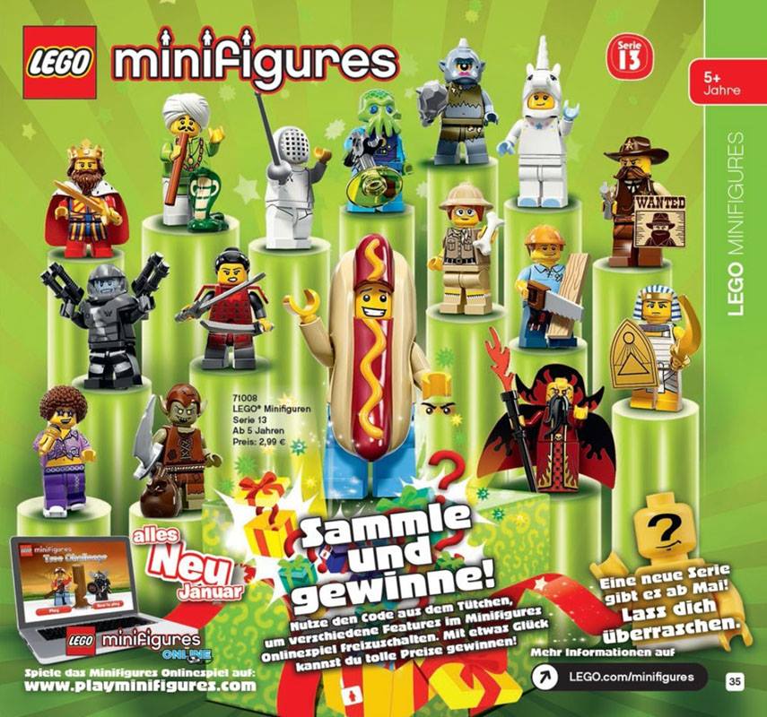 roterende kost konjugat LEGO Minifigures Series 13 Includes A Hot Dog, A Unicorn And Much Joy