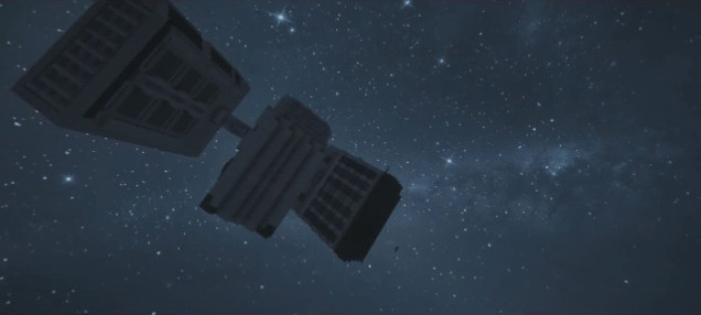 Here’s A Team Of Astronauts, Busy Building The Endurance From Interstellar In Blocky Minecraft Form