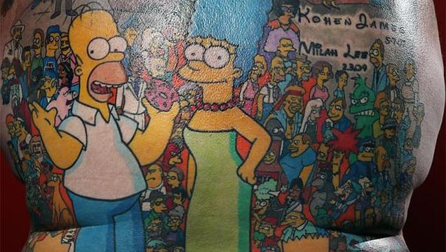 Australian Man Has 203 Simpsons Characters Tattooed On His Back