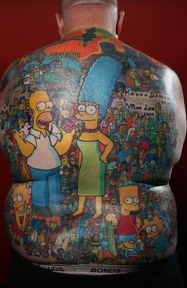Australian Man Has 203 Simpsons Characters Tattooed On His Back