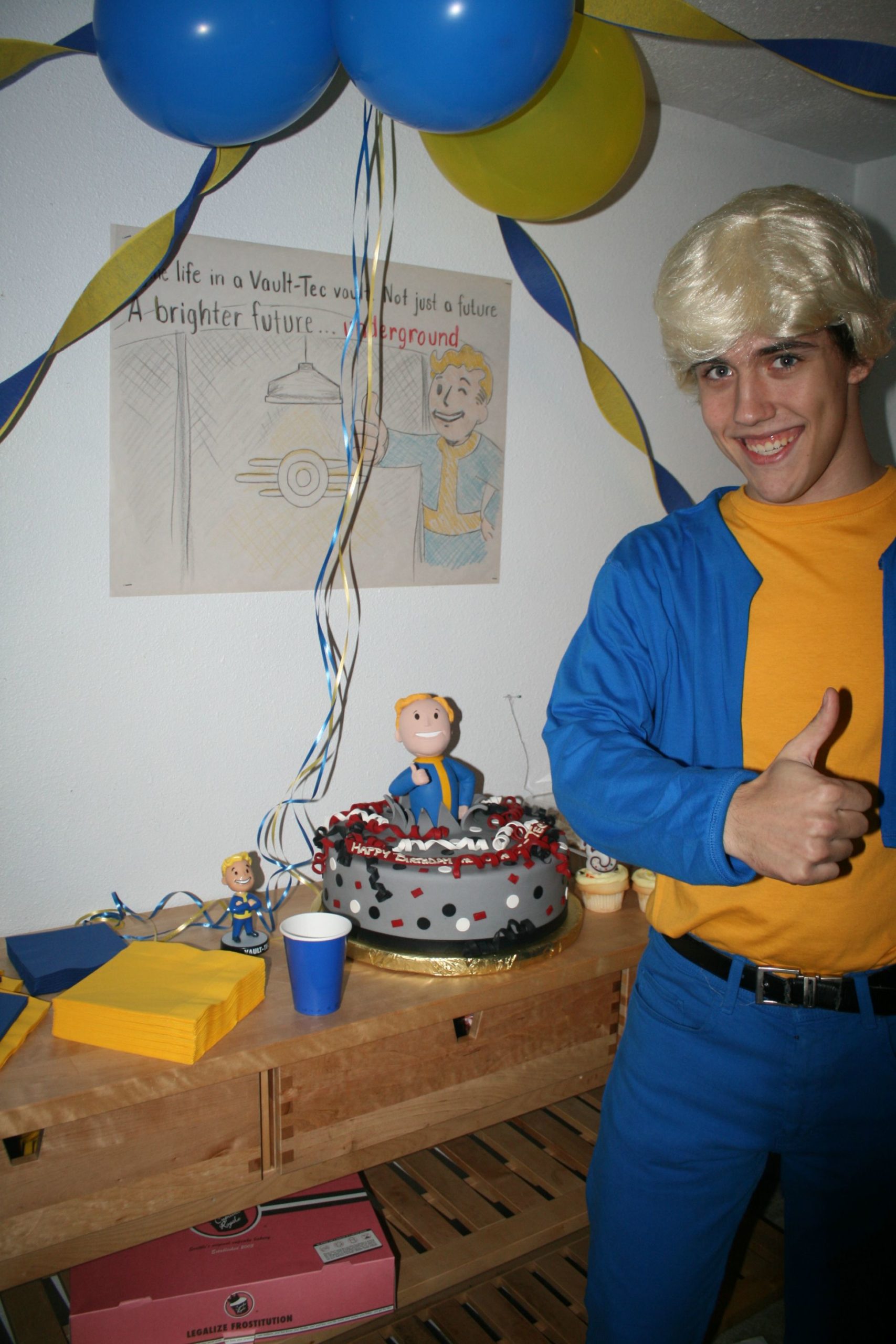 Man Turns Basement Into Fallout Vault For Birthday Party