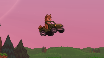 This Shot Of An Alien Alpaca In A Car Has Little Do With Starbound’s Big Upcoming Update