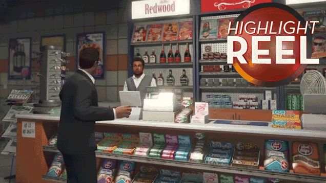 Guy Robs Store In GTA V With Nothing But A Snowball