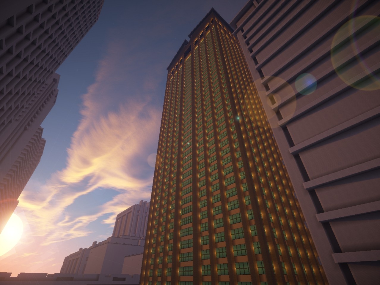 Manhattan’s Sony Tower, Slightly Modified, In Minecraft Form.