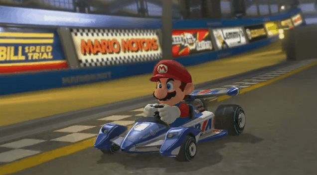 Mario tells that is the best moment to do a kart race on Make a GIF