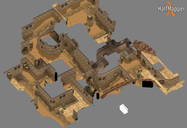 Classic Counter-Strike Maps In Isometric View