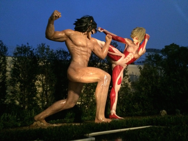 Attack On Titan Statues Are Eating Japanese Tourists