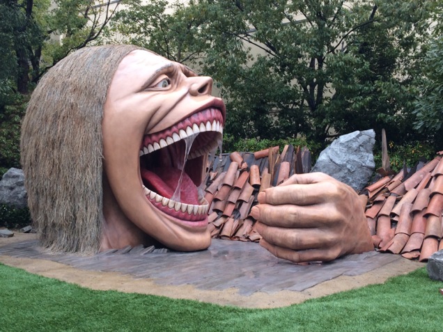 Attack On Titan Statues Are Eating Japanese Tourists