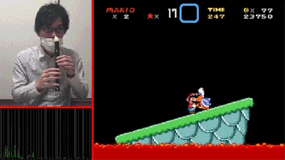 Man Plays Super Mario World With His Nose