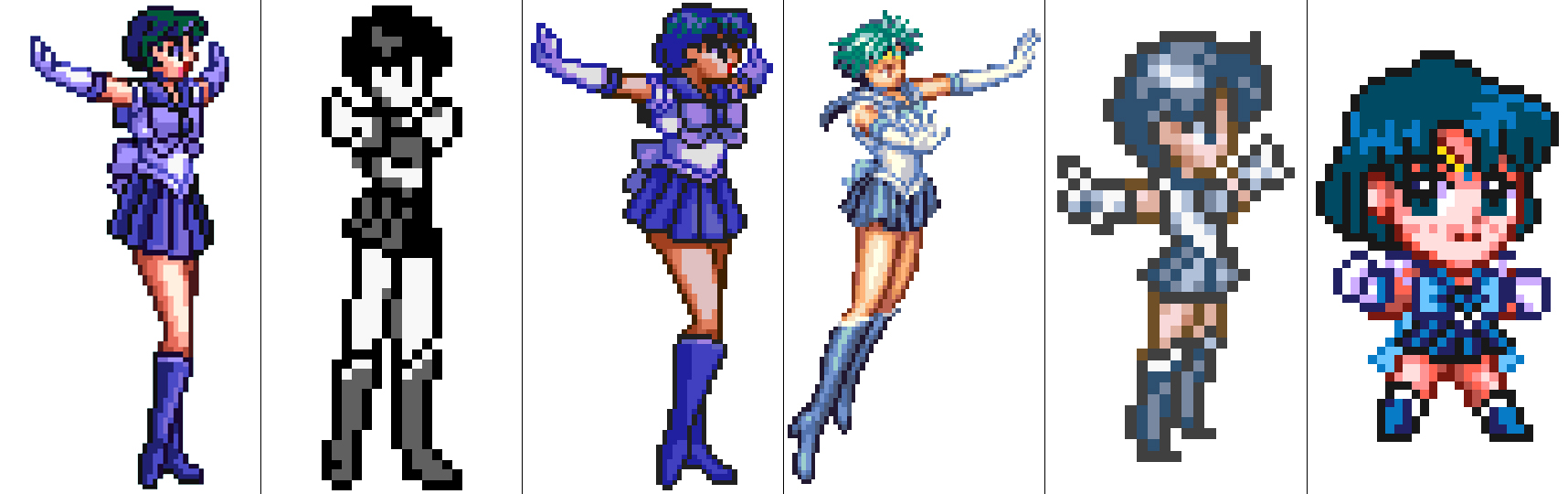 The Sailor Scouts Don’t Look Half Bad As Retro Game Sprites