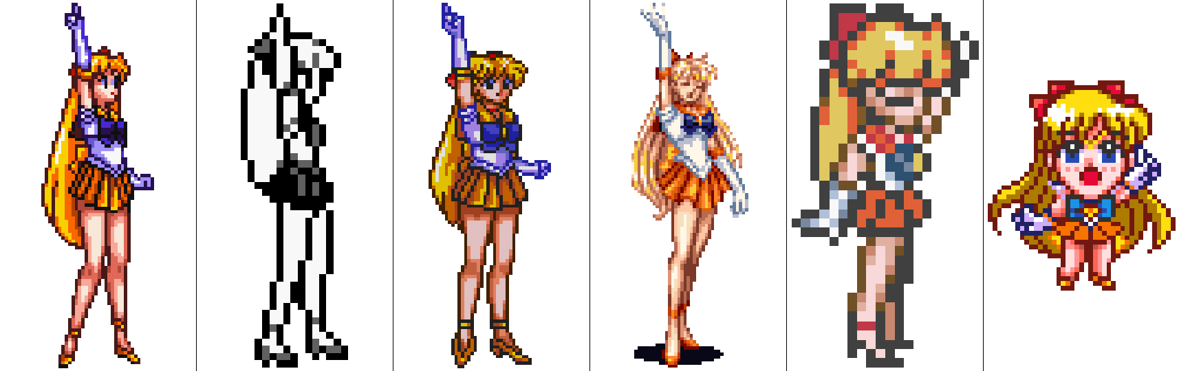 The Sailor Scouts Don’t Look Half Bad As Retro Game Sprites