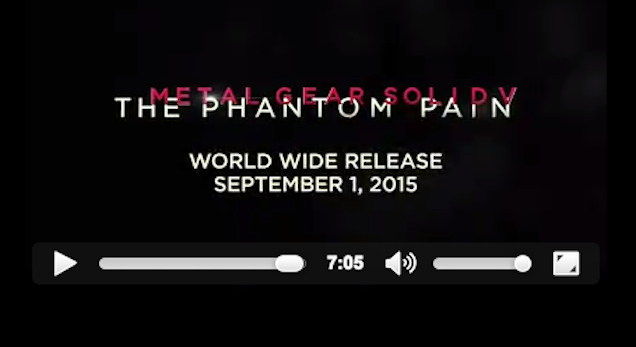Metal Gear Solid V Will Be Out September 1