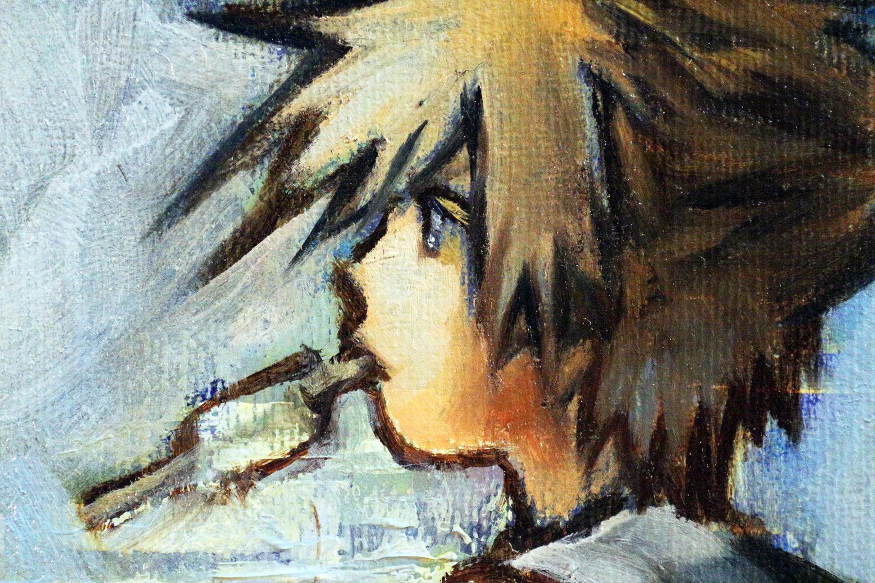 An Oil Painting Of Sora From Kingdom Hearts
