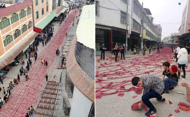 A Sea Of Firecrackers Exploding