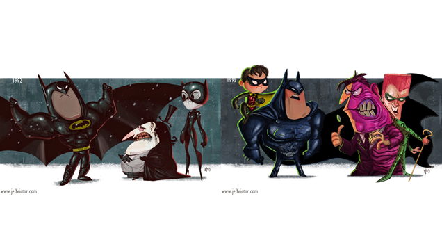 The Cartoony Evolution Of Batman