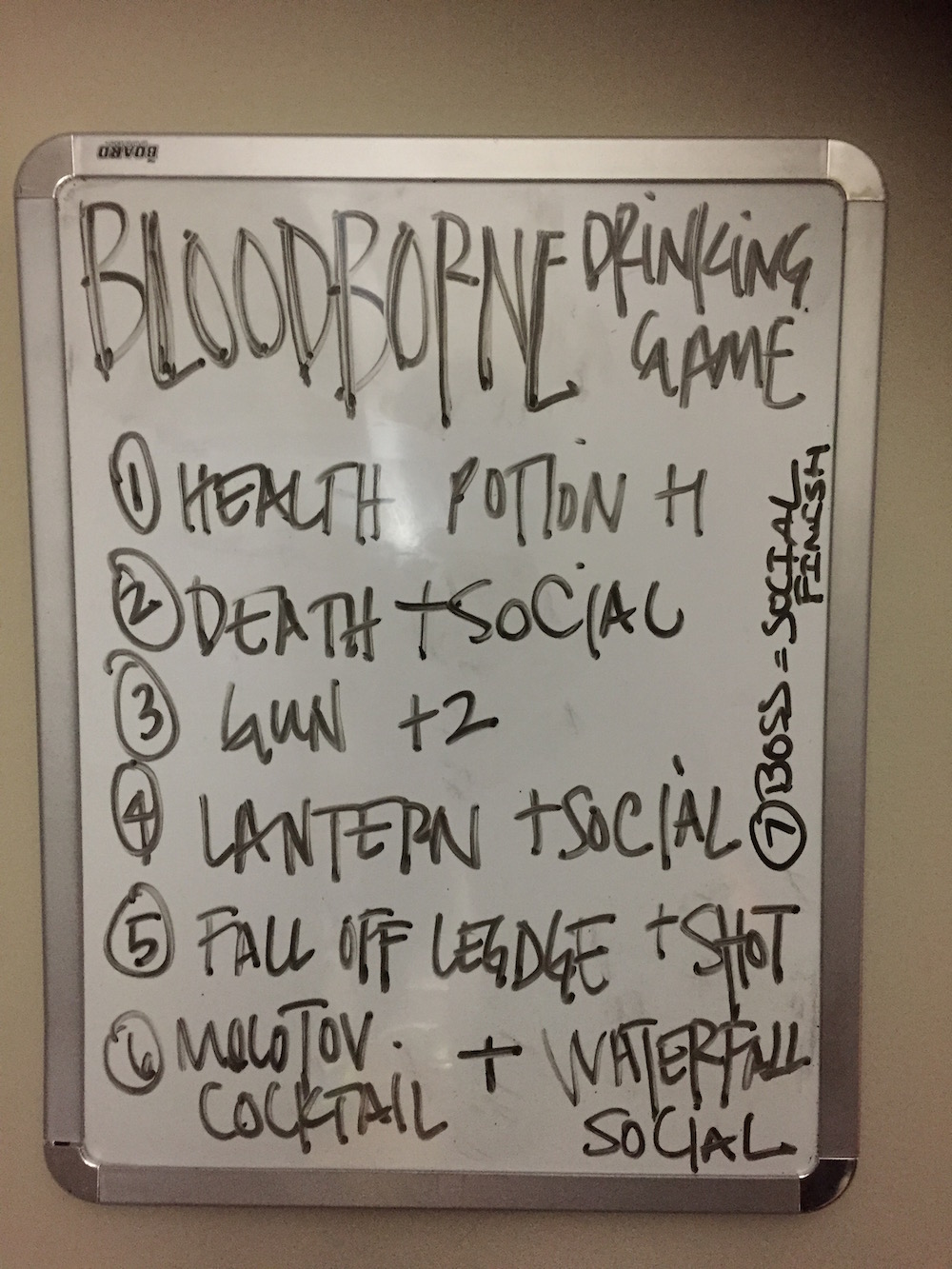 A Bloodborne Drinking Game