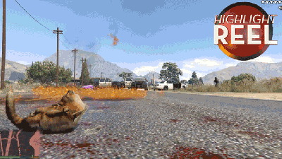 GTA Cat Goes On Molotov Cocktail Rampage