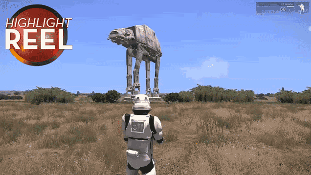 Someone Put A Star Wars AT-AT In Arma 3