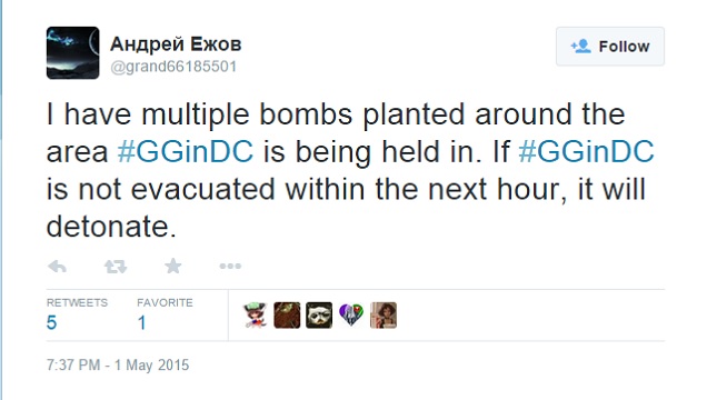 GamerGate Meetup Evacuated After Apparent Bomb Threat