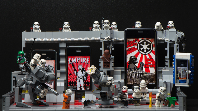 Mini Lego Stormtrooper Base Is Also An iPhone Holder