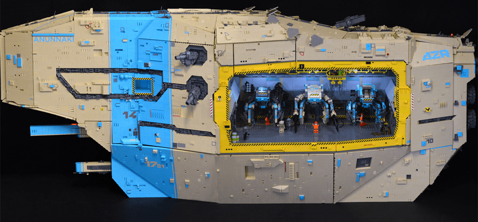 Awesome LEGO Dropship Even Has A Mecha Hangar