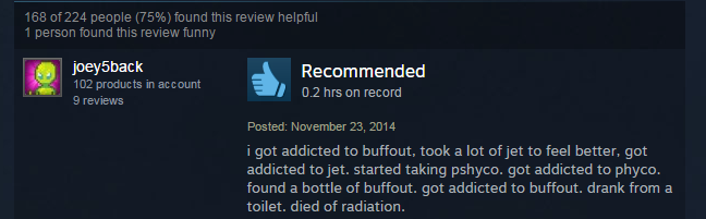 Fallout 3, As Told By Steam Reviews
