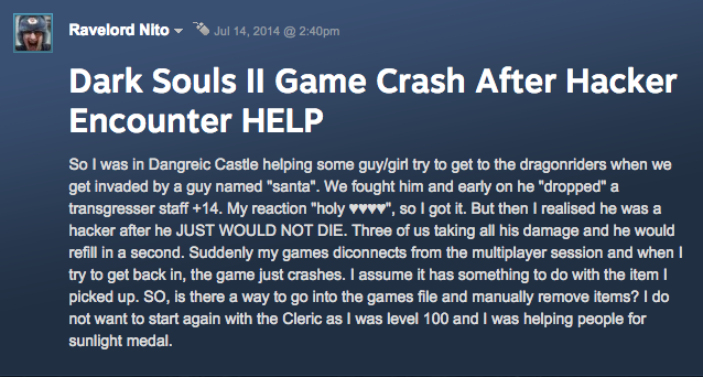 Hacked Dark Souls 2 Items Are Getting Innocent Players Banned