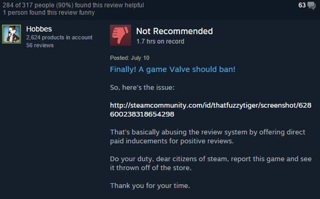 Game Offers Rewards For Steam Reviews, Players Not Pleased