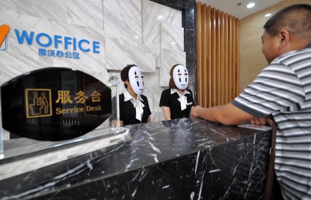Chinese Employees Relieve Stress With Studio Ghibli Masks