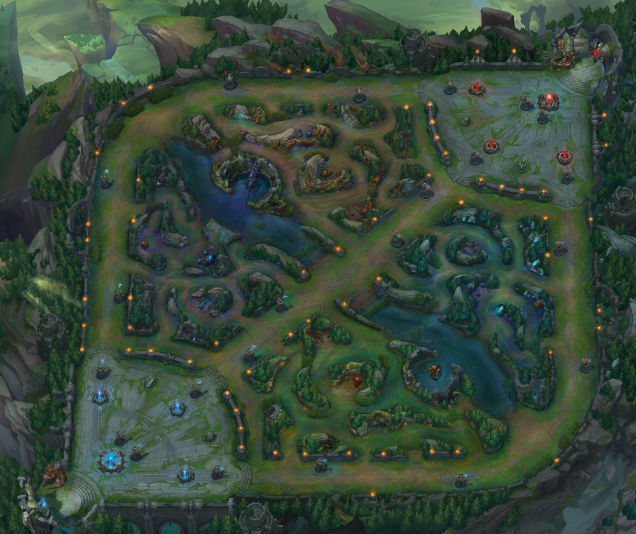 League Of Legends’ Main Map In All Its Glory