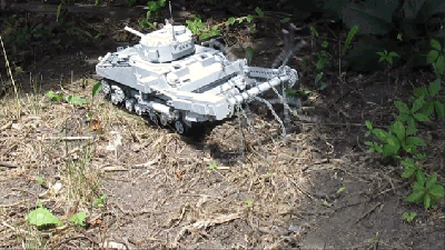 Fully Motorised LEGO Tank Has A Cool Mine Flail