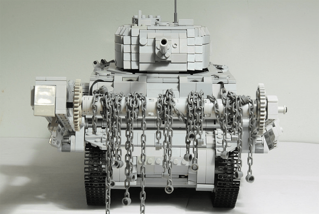 Fully Motorised LEGO Tank Has A Cool Mine Flail