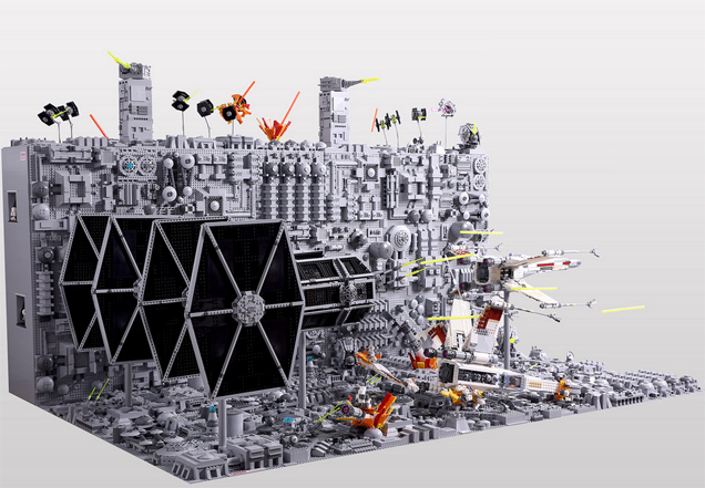 The Final Moments Of The First Death Star, In LEGO Form