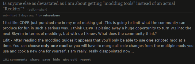 It Sucks That The Witcher 3 Isn’t Getting Better Mod Tools
