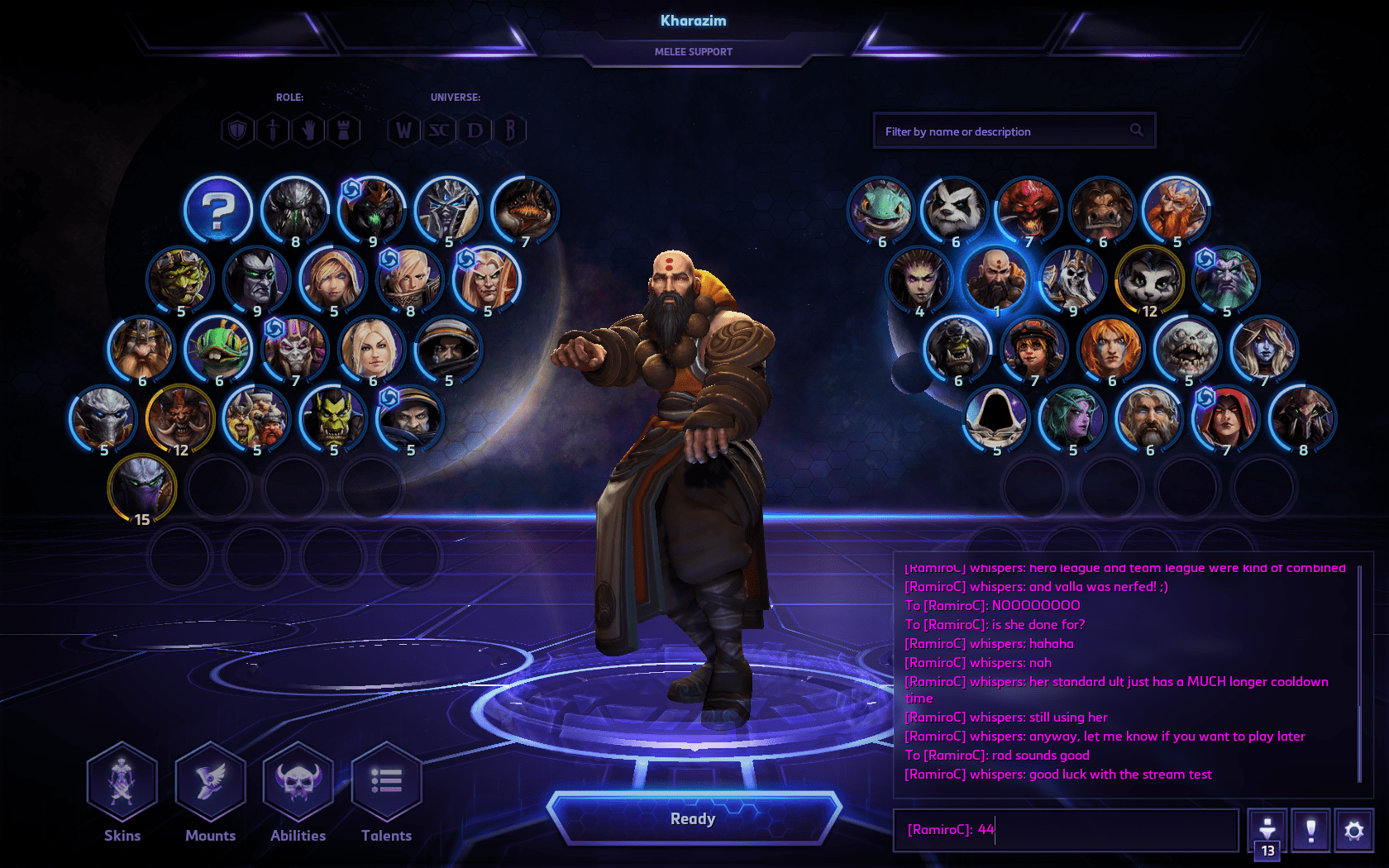 Select hero - Heroes of the Storm