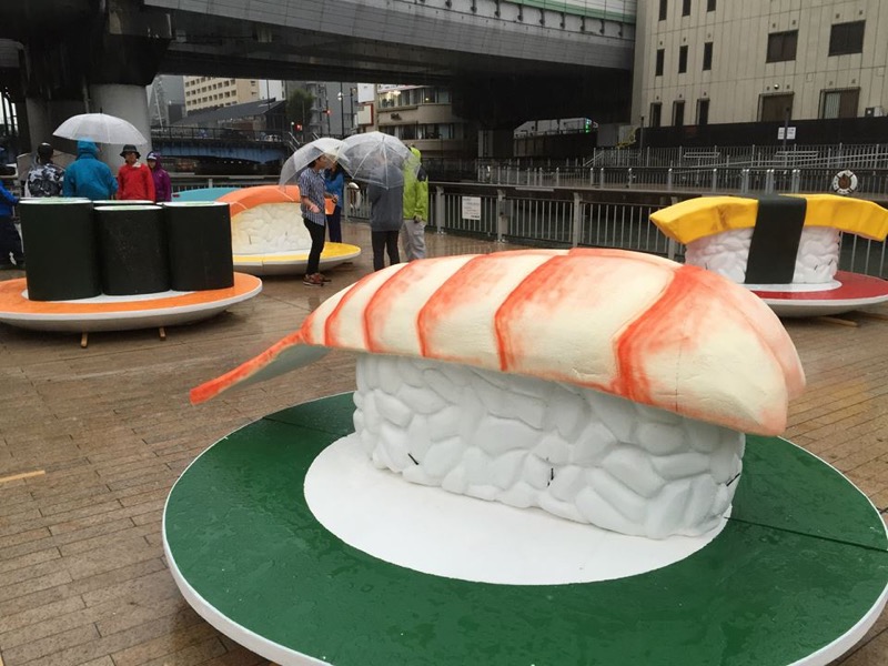 Giant Sushi Floats Through Osaka