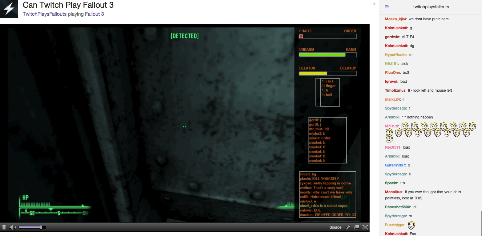 Twitch Plays Fallout 3 Is Off To A Terrible Start