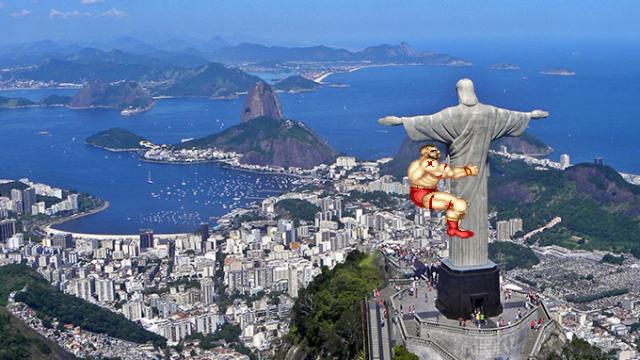 Street Fighter Replaces Giant Jesus Statue With… Soccer Trophy?