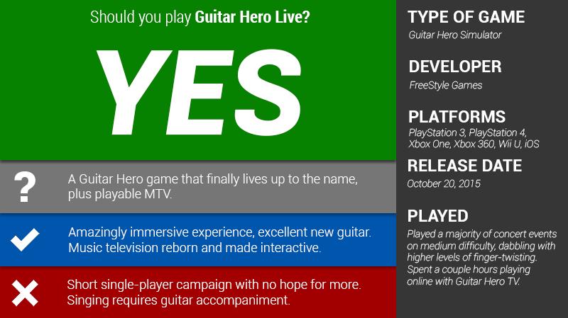 Guitar Hero Live: The Kotaku Review