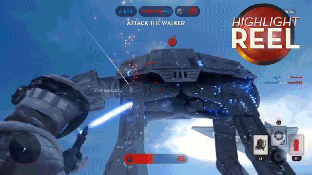 Rebel Punches AT-AT To Death