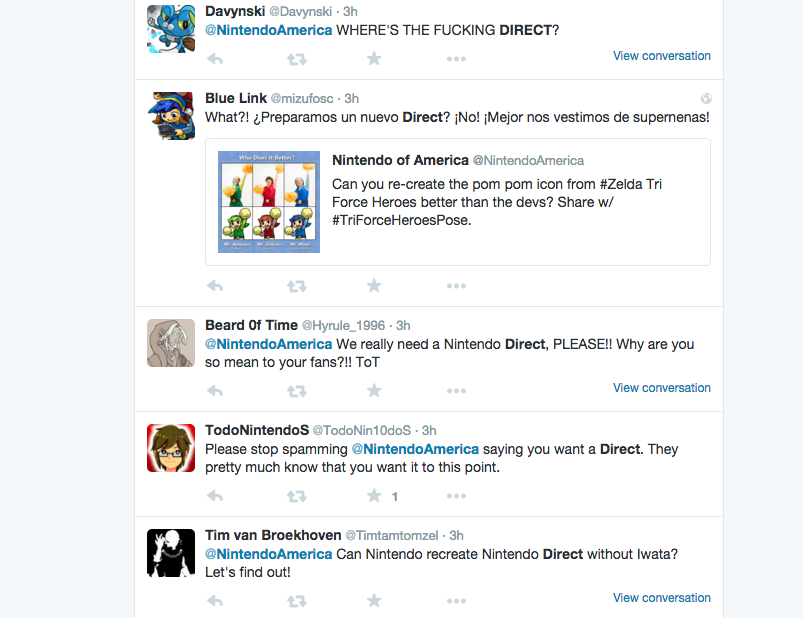 Fans Are Thirsty For A New Nintendo Direct