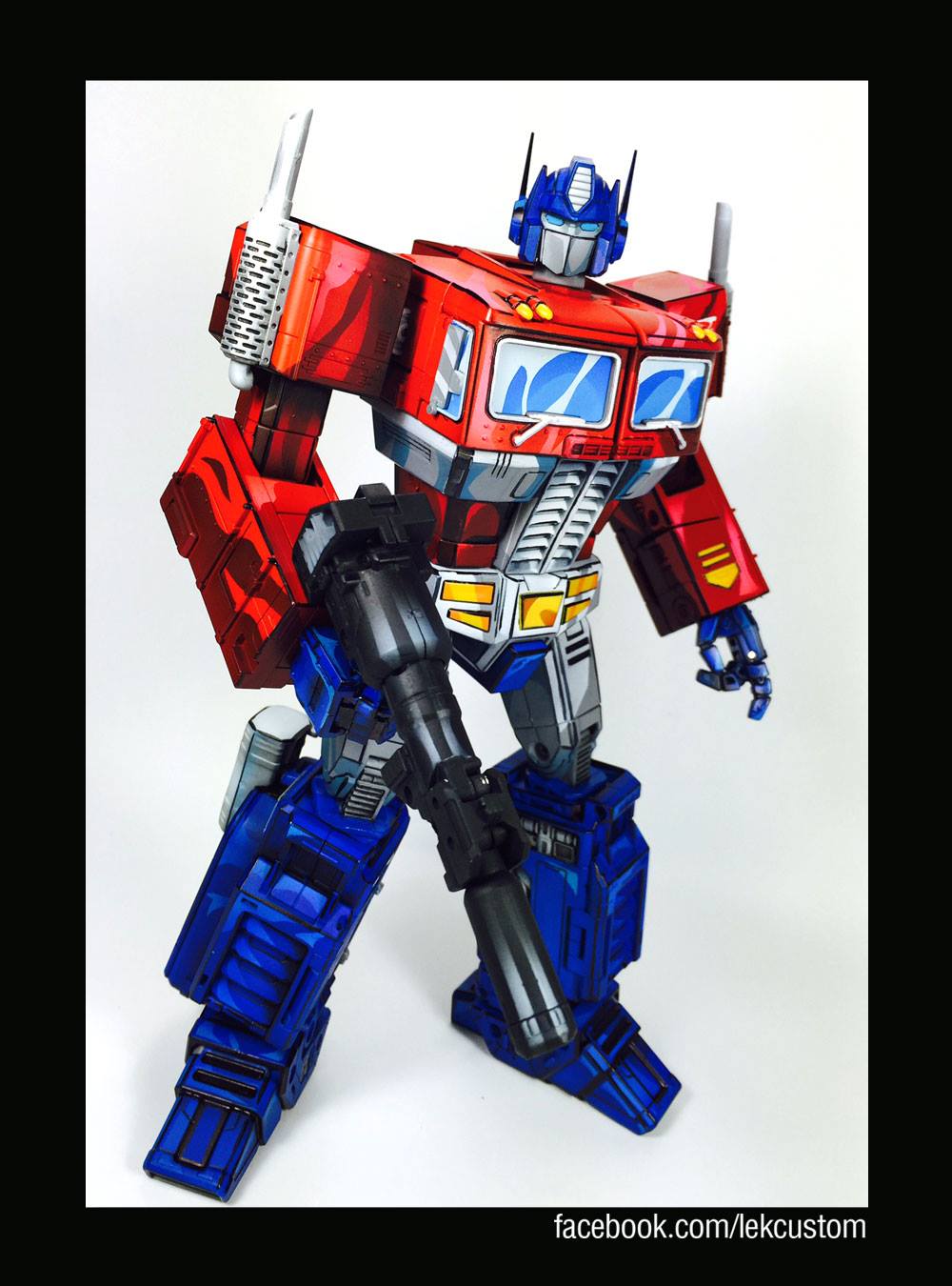 Custom Transformers Devastation Optimus Prime Figure Imitates Art