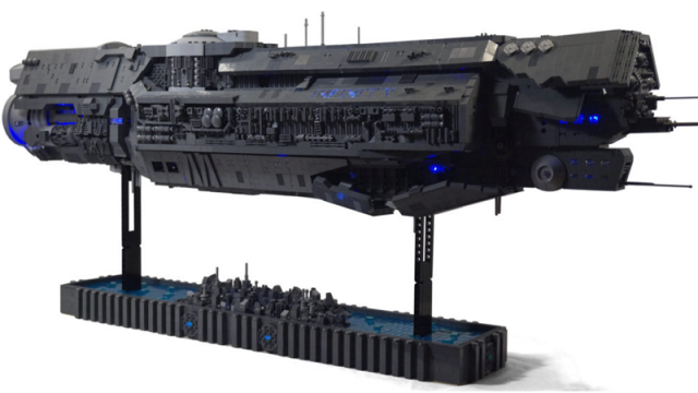 A LEGO Halo Ship That Took Three Years To Build
