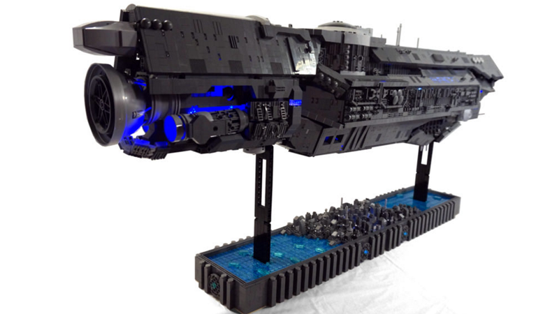 A LEGO Halo Ship That Took Three Years To Build