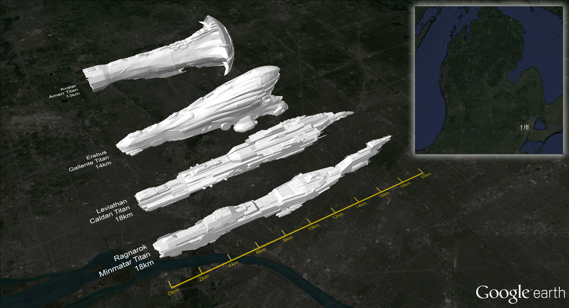 Eve Online Ships, Compared To The Real World