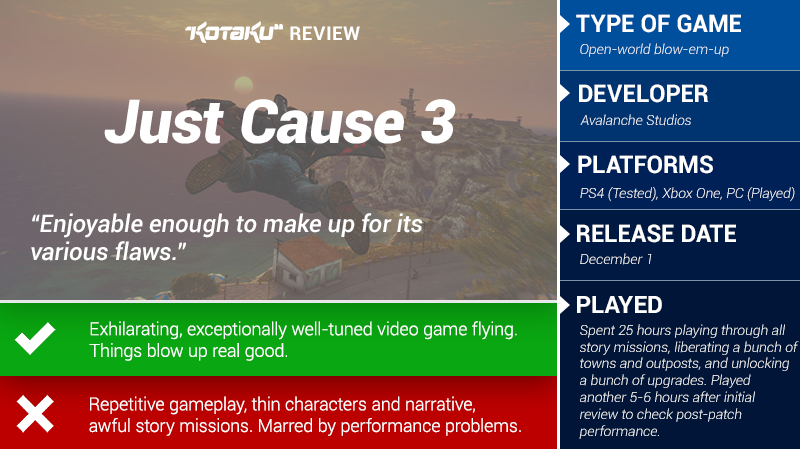 Just Cause 3: The Kotaku Review