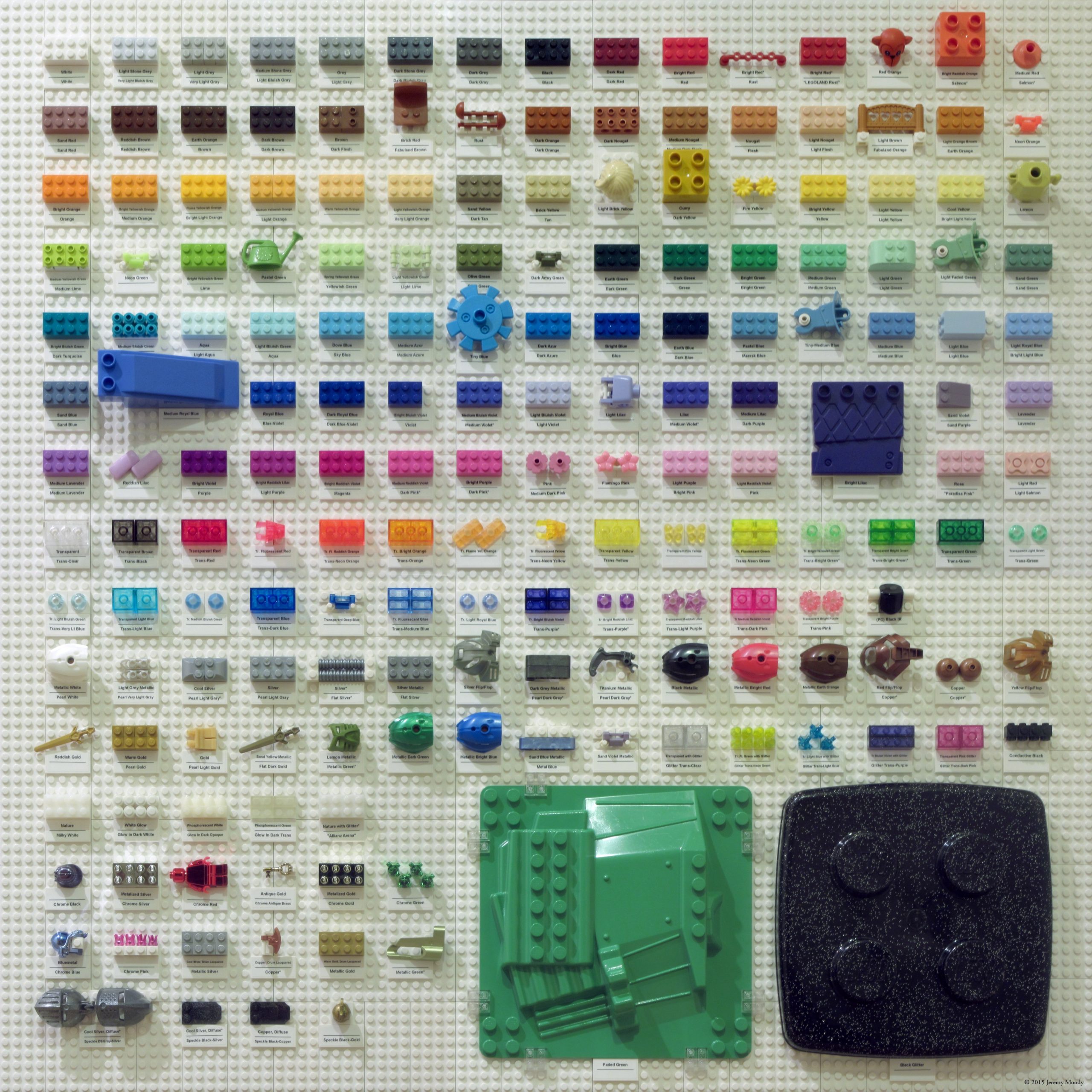 Chart Of All The LEGO Colours Ever Produced